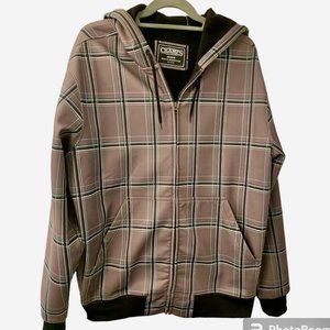 CHAMPS Sports Men's Hooded Jacket - Size Medium - Plaid - Lined - Zipper…